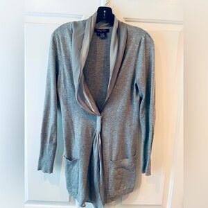 ETCETRA Grey Cardigan - Designer Details- Size Small